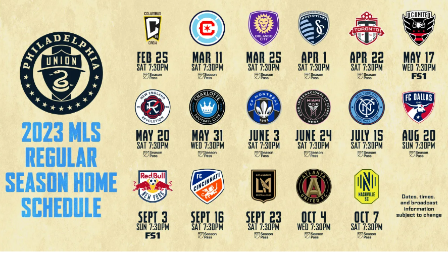 2023 Union Home Schedule